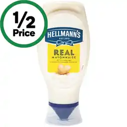 Woolworths Hellmann’s Mayonnaise Squeeze – Excludes Hellmann’s Mayonnaise 800g offer