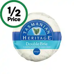 Woolworths Tasmanian Heritage Brie or Camembert offer