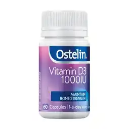 Woolworths Ostelin Vitamin D 1000IU D3 Copsules For Bone Health + Immunity offer