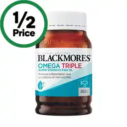 Woolworths Blackmores Omega Triple Strength Fish Oil Capsules offer
