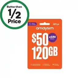Woolworths Amaysim $50 Starter Pack† offer