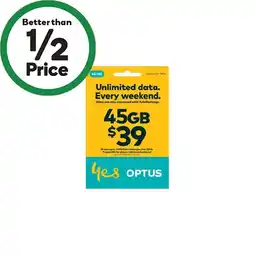 Woolworths Optus $39 SIM Starter Kit offer