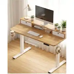 Woolworths Artiss Electric Standing Desk Height Adjustable Sit Stand Desk Home Office offer