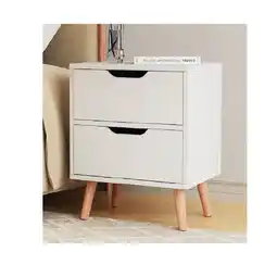 Woolworths 2 Drawers Artiss Bedside Table Side Table - BODEN White offer