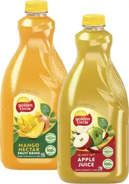 Coles Golden Circle Mango Nectar or Apple Juice 2 Litre offer