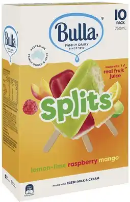 Coles Bulla Frozen Dessert Sticks-14 Pack 472mL-750mL offer
