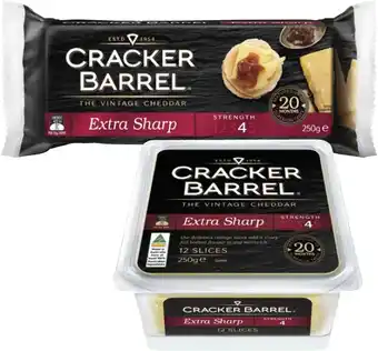 Coles Cracker Barrel Cheese Block or Slices 250g offer