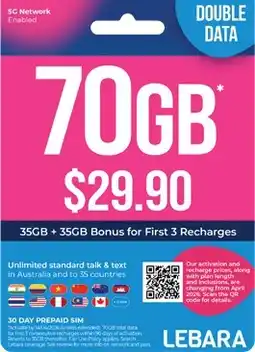 Coles Lebara Starter Pack offer