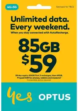 Coles Optus Prepaid SIM offer