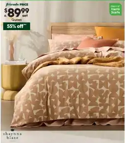 Harris Scarfe Kingston Cotton Yarn Dyed Quilt Cover Set QB offer