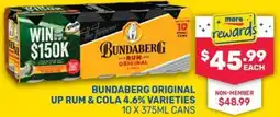 SipnSave Bundaberg original up rum & cola 4.6% offer