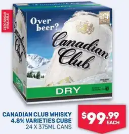 SipnSave Canadian club whisky 4.8% varieties cube offer