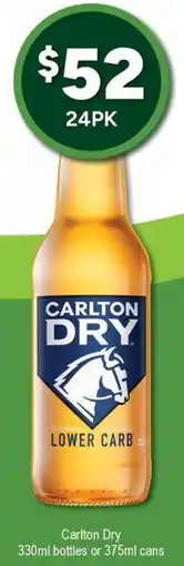 Bottler Carlton Dry offer