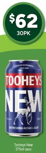 Bottler Tooheys New cans offer