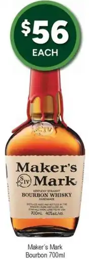 Bottler Maker's Mark Bourbon offer