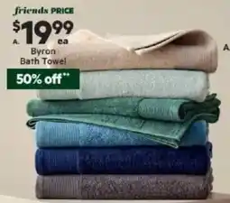 Harris Scarfe DRI GLO Byron Australian Cotton Towel Collection Bath Towel offer