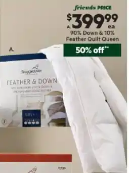 Harris Scarfe 90% Hungarian Goose Down & 10% Feather Quilt offer