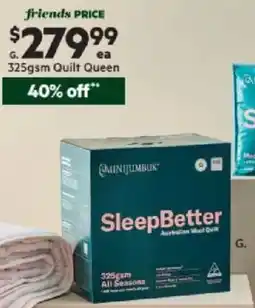 Harris Scarfe 325gsm All Seasons Quilt QB offer