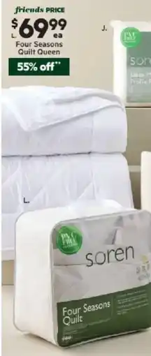 Harris Scarfe Four Seasons Quilt QB offer