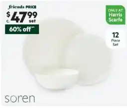 Harris Scarfe Oxford Coupe 12 Piece Dinner Set offer