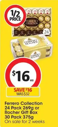 Coles Ferrero Collection Rocher Raffaello Rondnoir Chocolate Gift Box offer