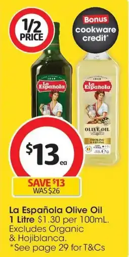 Coles La Española Olive Oil offer