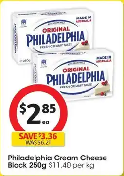 Coles Philadelphia Cream Cheese Block offer