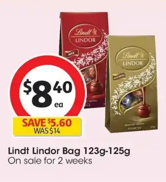 Coles Lindt Lindor Bag offer