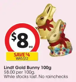 Coles Lindt Gold Bunny offer