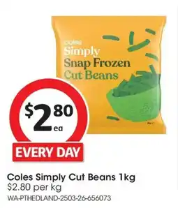 Coles Coles Simply Cut Beans offer