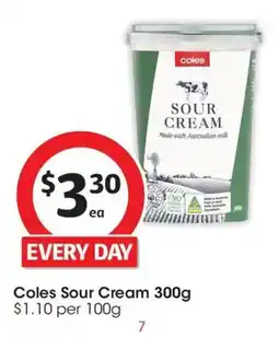 Coles Coles Sour Cream offer