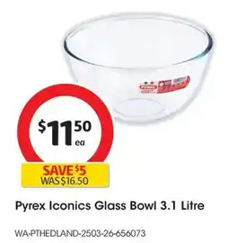 Coles Pyrex Iconics Glass Bowl offer