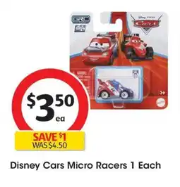 Coles Disney Cars Micro Racers offer