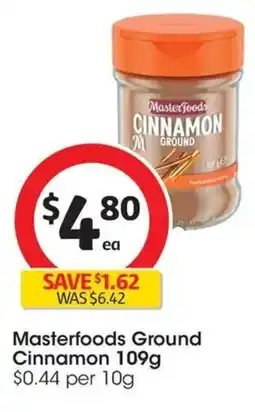 Coles Masterfoods Ground Cinnamon offer