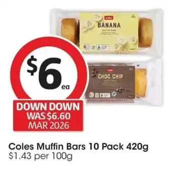 Coles Coles Muffin Bars offer