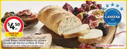 Coles Coles Bakery Stone Baked by Laurent Sourdough Vienna or Pane di Casa offer