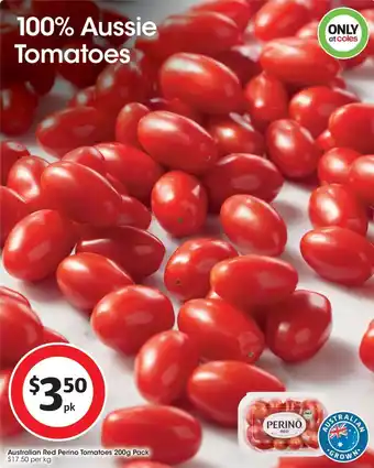 Coles Australian Red Perino Tomatoes offer