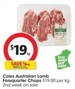 Coles Coles Australian Lamb Forequarter Chops offer