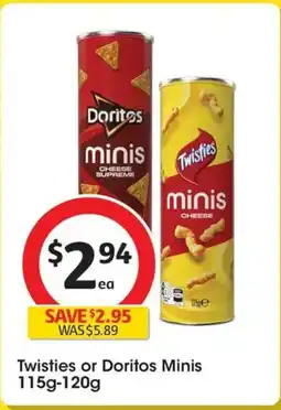 Coles Twisties or Doritos Minis offer