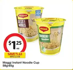 Coles Maggi Instant Noodle Cup offer
