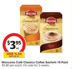 Coles Moccona Café Classics Coffee Sachets offer