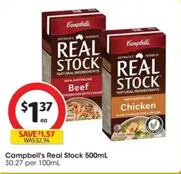 Coles Campbells Real Stock offer
