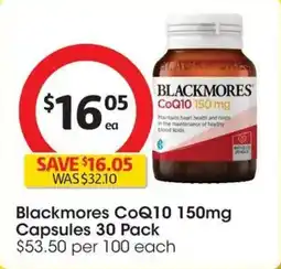Coles Blackmores coq10 capsules offer