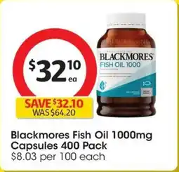 Coles Blackmores Fish Oil Capsules offer