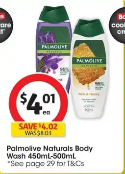 Coles Palmolive Naturals Body Wash offer