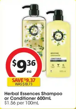 Coles Herbal Essences Shampoo or Conditioner offer