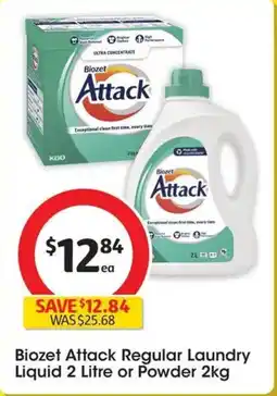 Coles Biozet Attack Regular Laundry Liquid or Powder offer