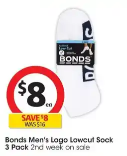 Coles Bonds Mens Logo Lowcut Sock offer