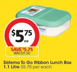 Coles Sistema To Go Ribbon Lunch Box offer
