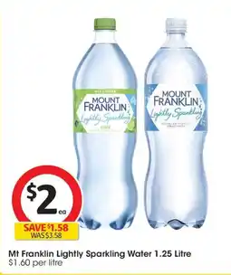 Coles Mt Franklin Lightly Sparkling Water offer